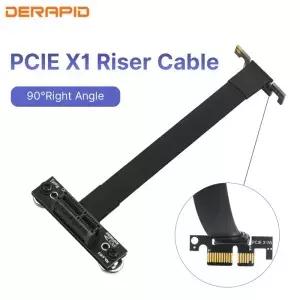PCIE X1 라이저 케이블 90도 직각 8Gbps 3.0 연장 PCI Expss 1x 카드 리본 연장기