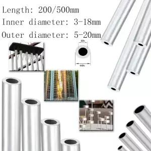 6063 알루미늄 파이프 520mm 외경 18m 내경 0.5m 두께 길이 DIY/기계용 직선 원형 튜브