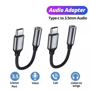 2Pcs USB 유형 C 3.5mm Aux 어댑터 3 5 잭 오디오 케이블 이어폰 변환기 삼성 S22 S21 S20 Note20