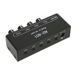 3.5mm 사운드 케이블포함 4방향 스테레오 믹서 개별 볼륨 조절 스피커 헤드폰용 미니 DC 5V-12V