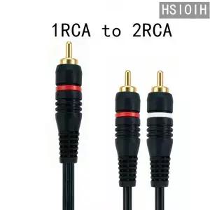 RCA2RCA 서브우퍼 케이블 오디오 양방향 Y 어댑터 음질 금도금 이중 차폐