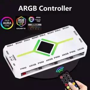 3 in 1 5V 3핀 컨트롤러 쿨링 팬 허브 PWM 마그네틱 석션 19 포트 컴퓨터 PC 케이스