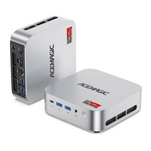 ACEMAGICIAN M1 미니 PC AMD Ryzen 데스크탑 7 2.5G/BT5.2/Wi-Fi PCle 11 16GB 디스플레이 라데온 6800H 6 4K 4.7GHz), 최대 프로 트리플 윈도우 (8C/16T, SSD DDR5 512GB 3.2Type-C/LAN 680M 컴퓨터
