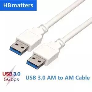USB 3.0 연장 케이블 흰색 A 남성남성 코드 남성라디에이터 TV 박스용 연장기
