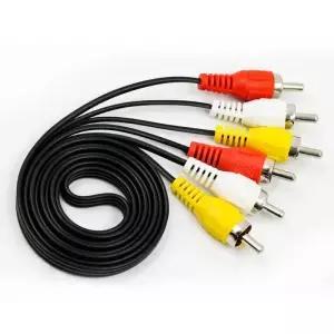 1pcs 3 RCARCA 오디오 비디오 케이블 남성남성 3RCA3RCA 코드 와이어 DVD TV 94.5cm