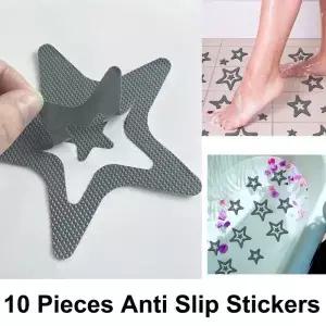 10 PCS 미끄럼 방지 샤워 트레드 스티커 안전 욕조 스트립 접착 성 스노우 플락 데칼 계단