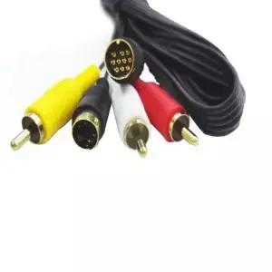 SEGA 새턴 케이블 S RCA 코드 오디오 비디오 컴포지트 와이어 금도금 핀 라인 게임 플레이어 액세서리