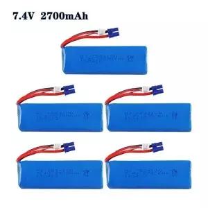7.4V 2700mAh 25C 7534100 Hubsan H501S H501C X4 FPV RC 쿼드콥터 드론 부품 EC2 플러그용 Lipo 배터리