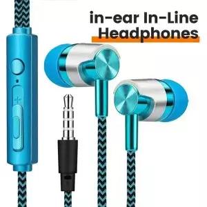 엉킴 방지 케이블 디자인 3.5mm AUX 플러그 유선 이어폰 사무실 여행 통근 음악 통화 장비 액세서리 용품