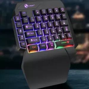 한 손으로 사용하는 숫자 패드 미니 원핸드 키보드 USB 초슬림 게이밍 발광 백라이트 싱글 노트북