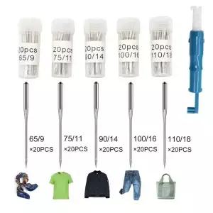 범용 스테인리스 스틸 재봉틀 바늘 가수 Janome Varmax 바느질 100 개