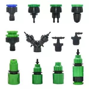 정원 관개 온실용 가시 커넥터 빠른 커플링 어댑터 1/4 ID 4mm 또는 3/8 인치