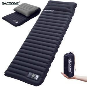 플로팅매트 PACOONE 두꺼운 4인치 캠핑 수면 패드 야외 자가 팽창 매트 접합 가능한 하이킹 낚시