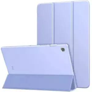 삼성 탭 S6 10.5인치용 모코 케이스 초슬림 쉘 트라이폴드 스탠드 커버 무광택 뒷면 자동 절전/전원 기능