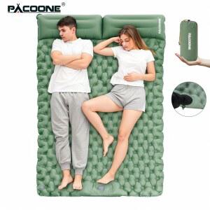 플로팅매트 PACOONE 야외 캠핑 더블 풍선 매트리스 와이드 슬리핑 패드 초경량 접이식 침대 매트 자동차 여행