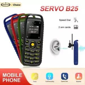 SERVO B25 미니 휴대폰 2 SIM 대기 블루투스 다이얼 매직 보이스 싱크 음악 블랙리스트 내구성 작은 전화기