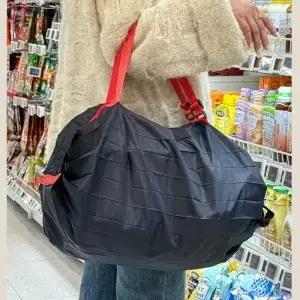 접이식 초경량 쇼핑백 여행용 한쪽 어깨 휴대용 대형 식료품 가방 슈퍼마켓
