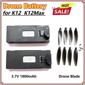 3.7V 1800mAh 교체용 배터리 K12 K12Max 드론 액세서리 부품 블레이드 충전식