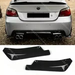 BMW 5 시리즈 E60 E61 M 스포츠 20042010 리어 범퍼 사이드 스플리터 배기 파이프 윙렛 트림 익스텐션