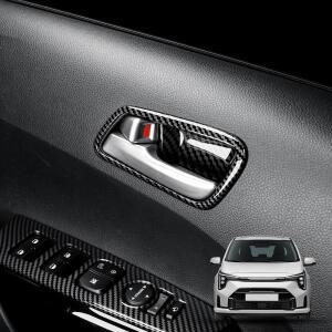 Kia Morning Pico 2018-2023 용 4pcs LHD/RHD ABS 자동차 내부 도어 핸들 손잡이 보울 프레임 트림 커버 인