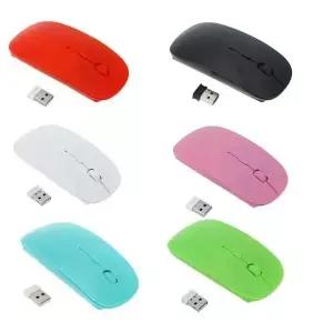 새로운 미니 USB 광학 무선 마우스 2.4g 수신기 컴퓨터 노트북 데스크탑 PC 용 4 컬러
