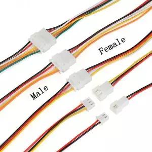 10 pcs xh2.54 2/3/4/5/6 핀 피치 2.54mm 와이어 케이블 커넥터 플러그 남성 및 여성 배터리 충전 길이