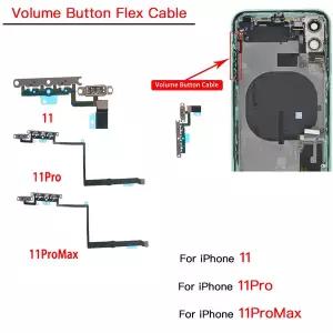 iPhone 11 Pro Max 음소거 자동 스위치 및 사운드 키보드 리본 교체 부품용 볼륨 버튼 플렉스 케이블