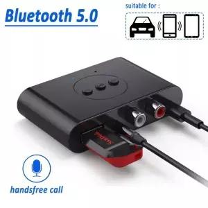 Bluetooth 5.0 오디오 수신기 U RCA 3.5mm 3.5 AUX 잭 스테레오 음악 무선 어댑터 (차량용 키트 스피커 용