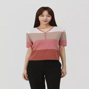 [PAT여성] 컬러블럭 반팔 풀오버 티셔츠_1K43201