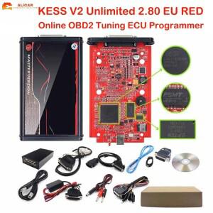 KESS V5.017 온라인 V2 v2.80 칩 튜닝용 자동차 액세서리  레드 Pcb Ecu 프로그래밍 도구  전원 업그레이드