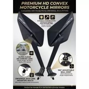 새로운 간편한 설치와 세련된 오토바이 백미러 PCX125 MT03 용