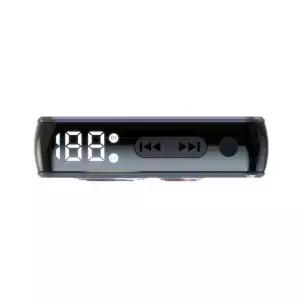 무선 핸즈프리 차량용 키트 오디오 수신기 어댑터 3.5mm AUX 2 in 1 송수신기 분위기 조명 MP3 플레이어