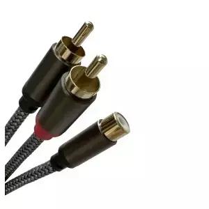 RCA 1 암컷2 수컷 Y 어댑터 분배기 커넥터 케이블 자동차 오디오 시스템 서브우퍼 플레이어용