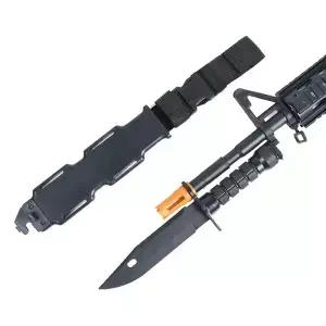 M9 단검 모델 고무 칼 CS 게임 훈련 야외 다용도 플라스틱 검 군사 팬 수집 선물 M4 AR15