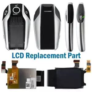 LCD 디지털 리모컨 교체 부품 자동 스마트 키 디스플레이 화면 전원 버튼 고무 키트 BMW 5/7용 자동차