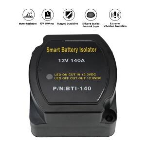DaierTek 듀얼 배터리 스마트 아이솔레이터 12V 140A 전압 감지 충전 릴레이 VSR 자동차 액세서리 (캠핑카