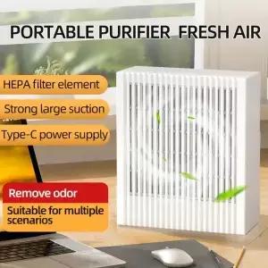 공기 청정기 홈 냄새 제거 포름알데히드 HEPA 필터 PM 2.5 자동차 침실 용 소형