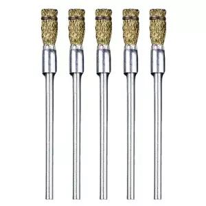 5PC 와이어 엔드 브러시 1/4인치 샹크 펜 모양 0.3 100mm 연장 로드 파워 툴용