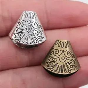 10pcs 18x19x10mm 참 태슬 엔드 캡 비즈 쥬얼리 파츠 부품 3가지 색상