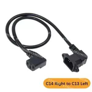 IEC320 C14 나사 구멍 좌우 각도 C13 C14C13 연장 코드 60cm H05VVF 3G0.75mm