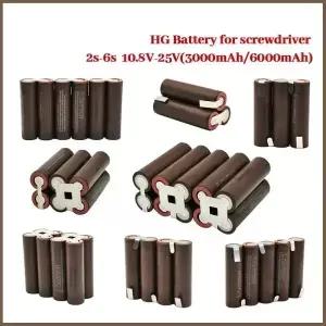 18650 HG2 3000mAh 20암페어 3S 4S 5S 6S 8S 7.4V 12.6V 14.8V 18V 25.2V 29.6V 드라이버 배터리 용접 팩