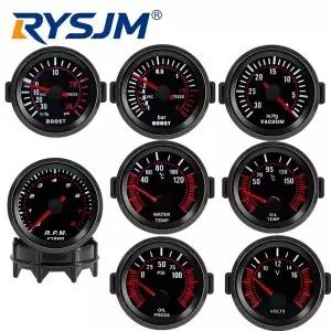 2인치 52mm 디지털 자동차 부스트 미터 수온계 압력계 타코미터 전압계 진공계 12V 스모크 게
