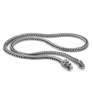 H&뷰티머 남성 925 스털링 실버 드래곤 체인 목걸이 패션 5MM-20 22