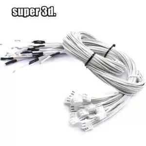3D 프린터 부품 서미스터 NTC 온도 센서 3950 1 line100 및 150cm 100K XH2.54 흰색 터미널 2P 커넥터