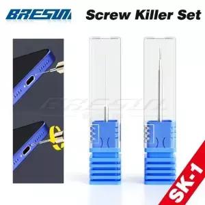 브레순 SK1 스크류 익스트랙터 드릴 비트 손상된 휴대폰 PCB 메인보드 나사 제거 수리 도구 가용 키트