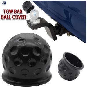 범용 50mm 견인 바 볼 커버 캡 고무 후드 트레일러 히치 보호 Towball 블랙 자동차 액세서리