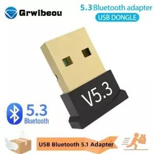 USB 블루투스 5.1 어댑터 송신기 리시버 5.3 오디오 컴퓨터 PC 노트북용 동글 무선