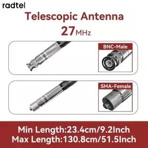 Radtel RTA27 CB 안테나 27MHz 고이득 텔레스코픽 무전기 RT860 Iradio UV88 Plus