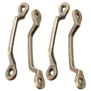 4피스 빈티지 가구 손잡이 보석 나무 상자 캐비닛 옷장 찬장 서랍 주방 나사 포함 101x14mm