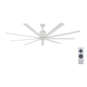 iLiving HVLS IR 리모컨이 있는 대형 팬, 천장 선풍기, / 대용량 양면 화이트 9900CFM), (72인치 저속